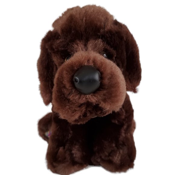 Ganz Webkinz Chocolate Lab Dog Puppy Plush Stuffed Animal Toy Collar No Code - Picture 1 of 12